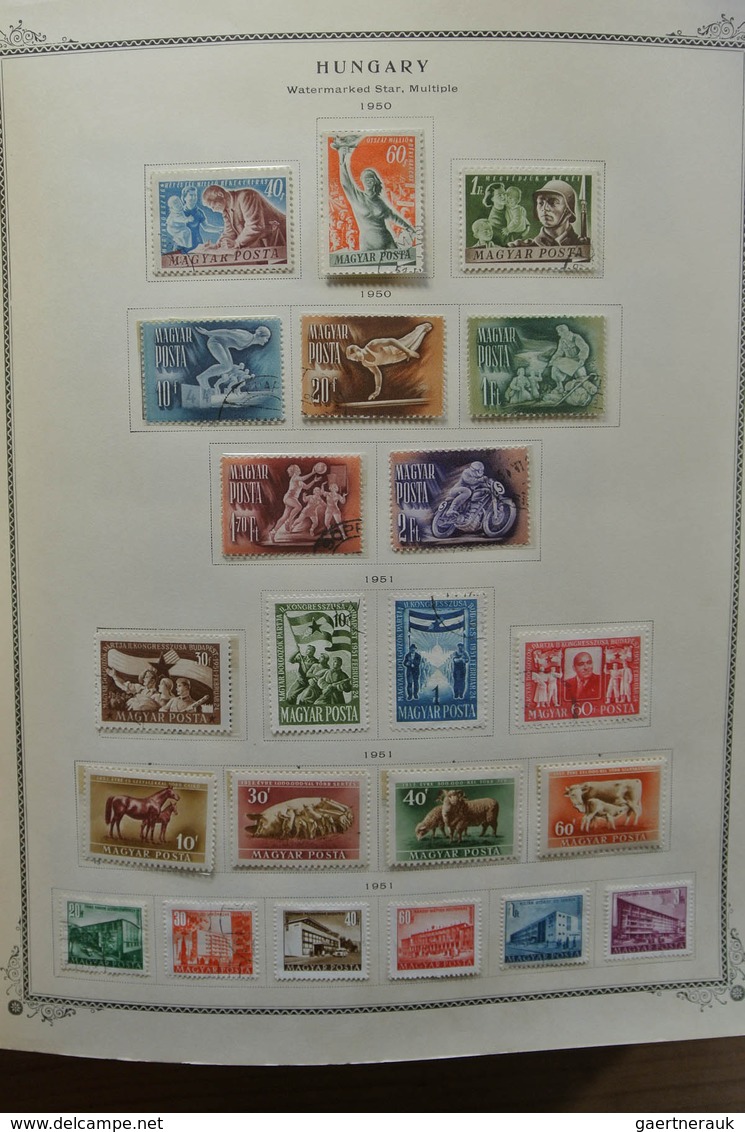 28433 Ungarn: 1871-1976. Well filled, MNH, mint hinged and used collection Hungary 1871-1976 in fat Scott