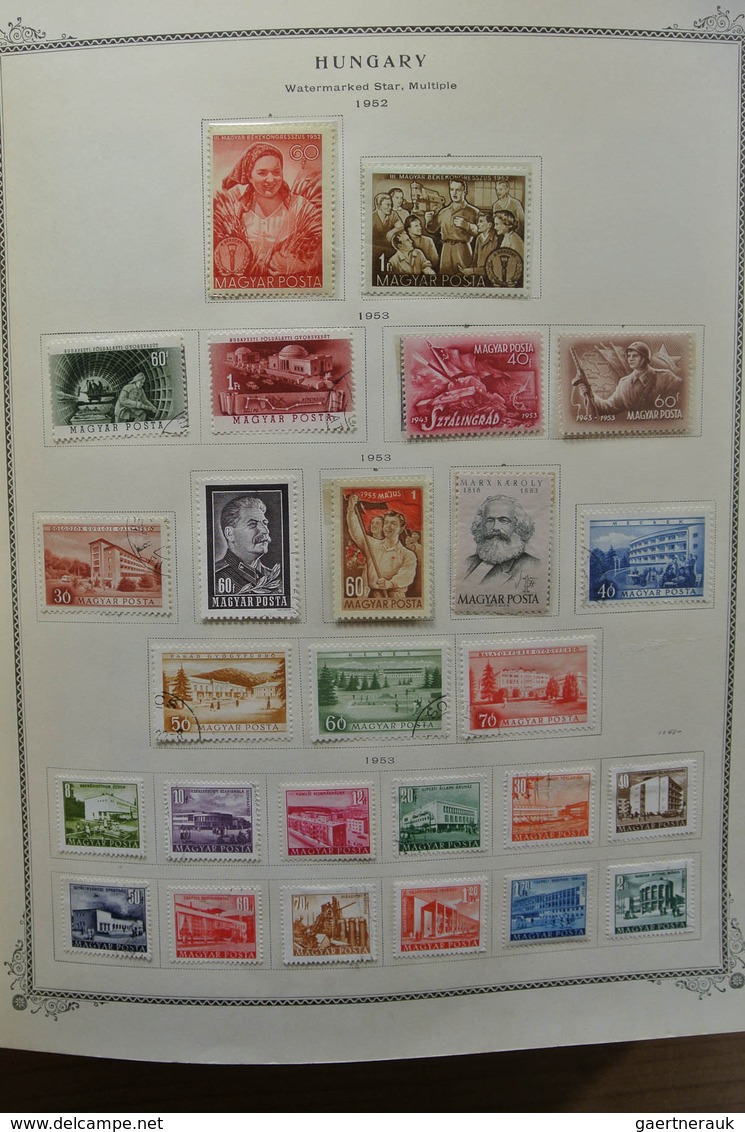 28433 Ungarn: 1871-1976. Well filled, MNH, mint hinged and used collection Hungary 1871-1976 in fat Scott