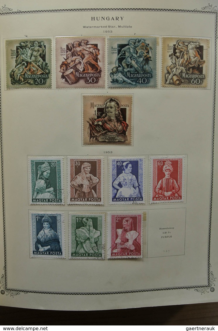 28433 Ungarn: 1871-1976. Well filled, MNH, mint hinged and used collection Hungary 1871-1976 in fat Scott