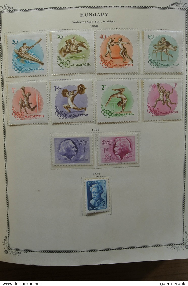 28433 Ungarn: 1871-1976. Well filled, MNH, mint hinged and used collection Hungary 1871-1976 in fat Scott