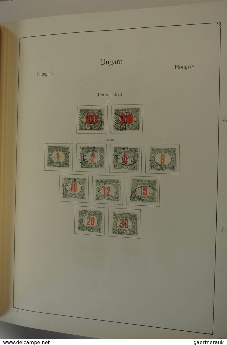 28434 Ungarn: 1871/1975: Well filled, mostly used collection Hungary 1871-1975 in 2 albums. Collection con
