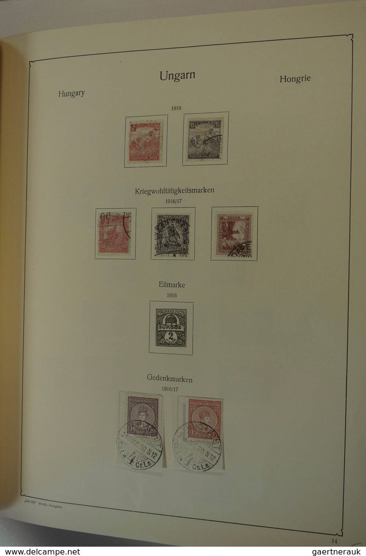 28434 Ungarn: 1871/1975: Well filled, mostly used collection Hungary 1871-1975 in 2 albums. Collection con