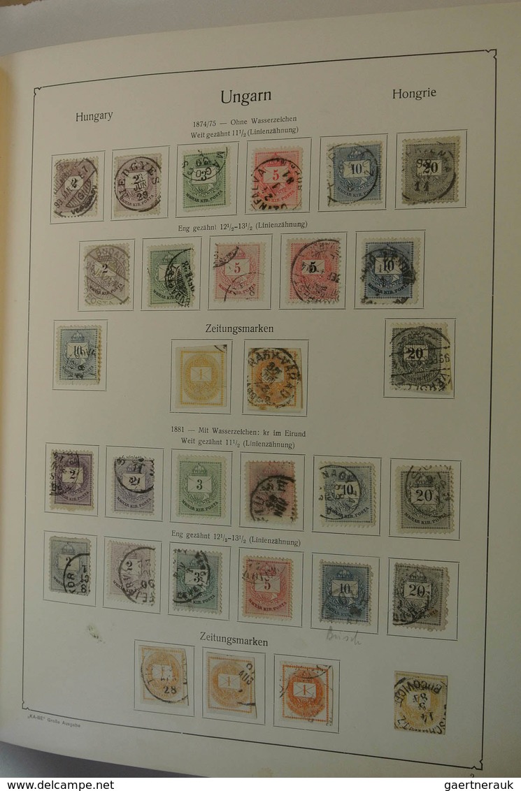 28434 Ungarn: 1871/1975: Well filled, mostly used collection Hungary 1871-1975 in 2 albums. Collection con