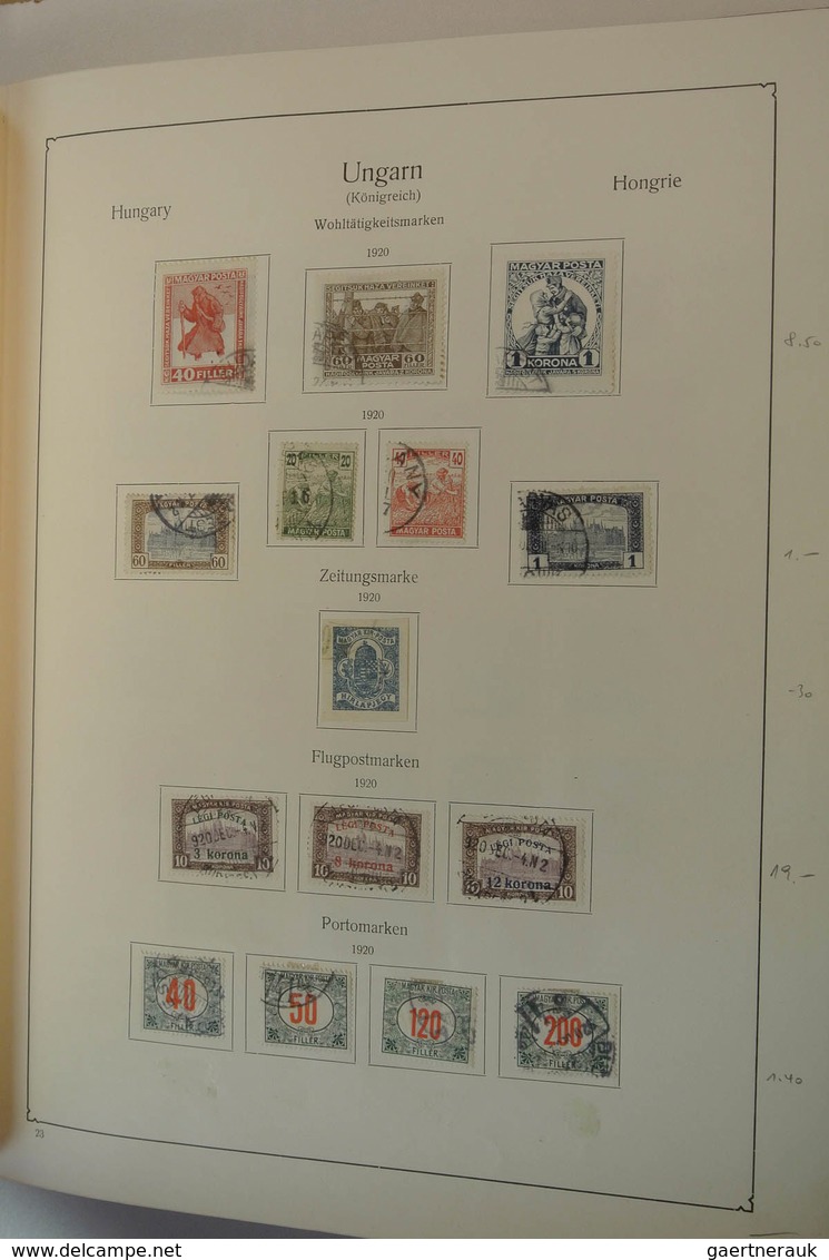 28434 Ungarn: 1871/1975: Well filled, mostly used collection Hungary 1871-1975 in 2 albums. Collection con