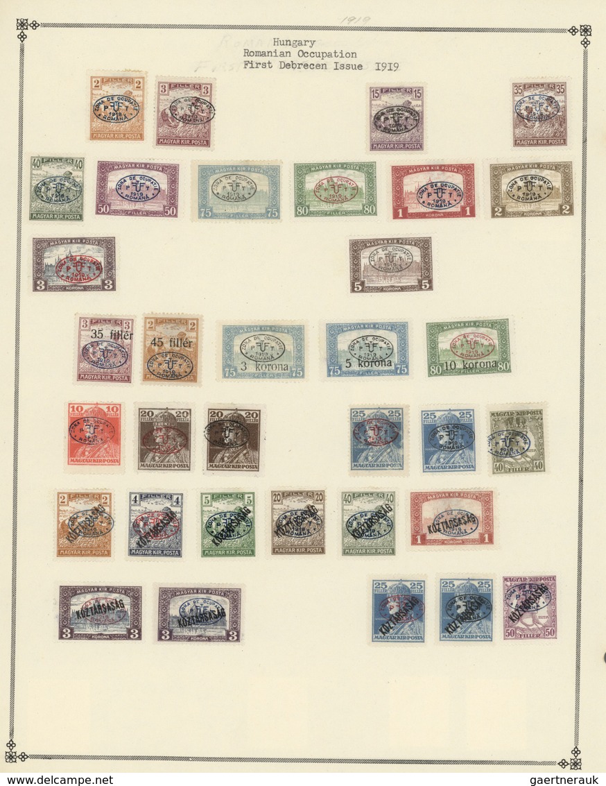 28435 Ungarn: 1871/1963, mint and used collection on album pages, collected very intensively from Franz Jo