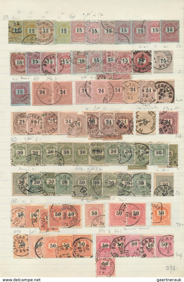 28436 Ungarn: 1871/1943, Comprehensive Mint And Used Collection/accumulation Mounted On Pages In Two Folde - Brieven En Documenten