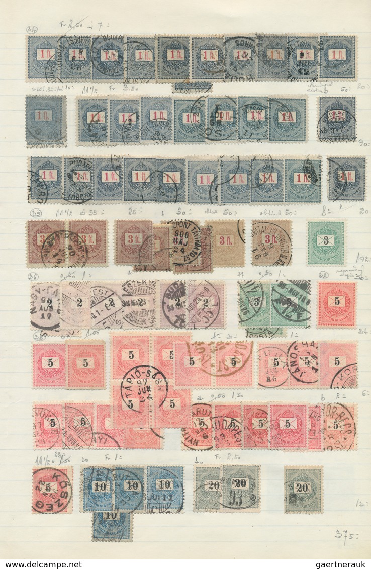 28436 Ungarn: 1871/1943, Comprehensive Mint And Used Collection/accumulation Mounted On Pages In Two Folde - Brieven En Documenten