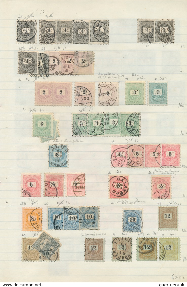 28436 Ungarn: 1871/1943, comprehensive mint and used collection/accumulation mounted on pages in two folde