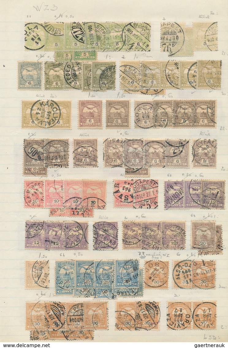 28436 Ungarn: 1871/1943, comprehensive mint and used collection/accumulation mounted on pages in two folde