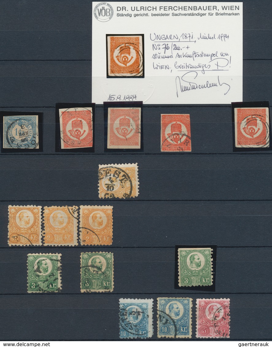 28439 Ungarn: 1871/1919, Mint And Used Collection On Stocksheets, From A Nice Part 1st Issues Incl. 15kr. - Lettres & Documents