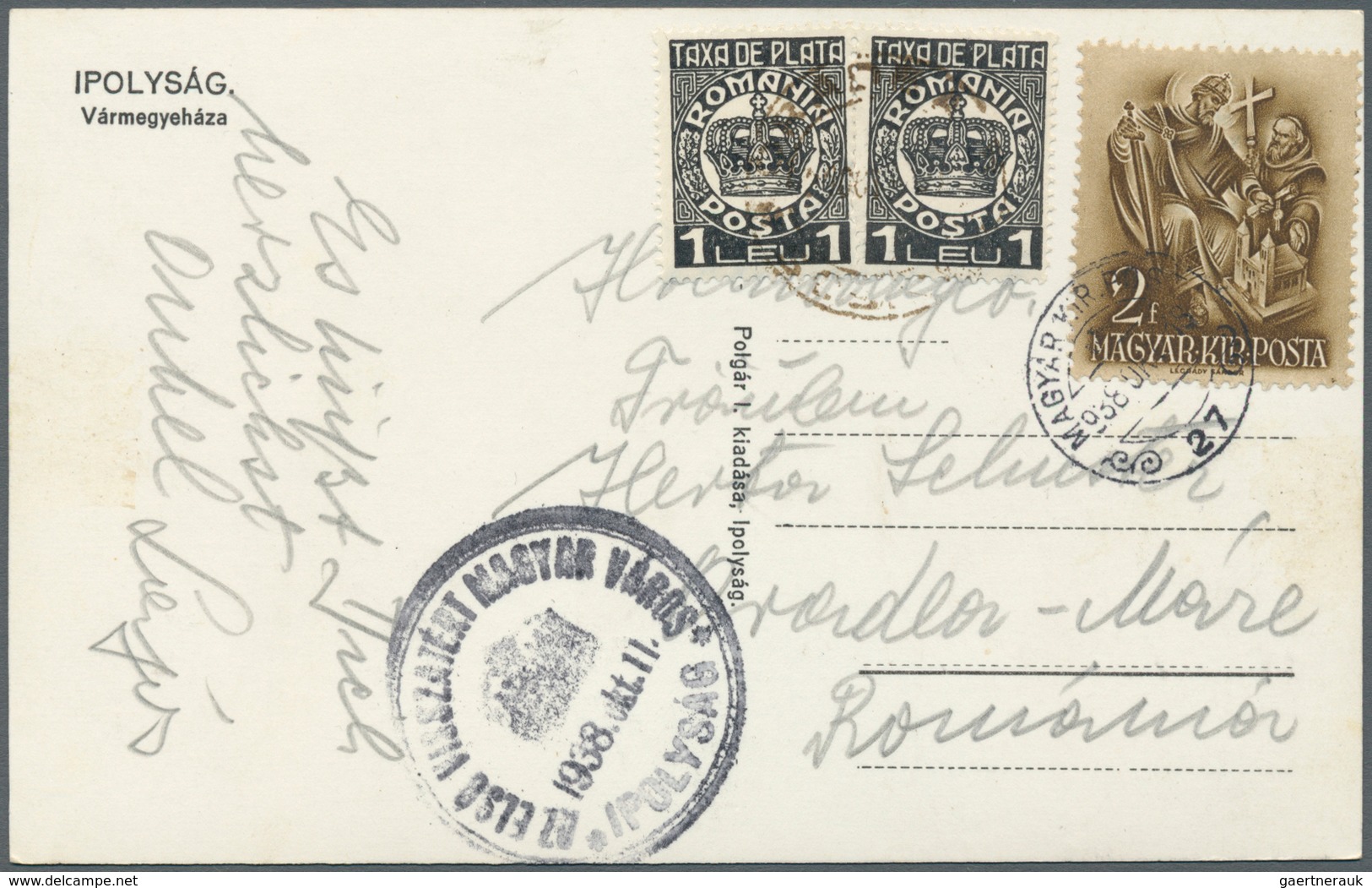 28442 Ungarn: 1874/1943 Ca., Lot With Ca. 100 Covers, Comprising Early Stationeries From The K.u.K-era, Co - Lettres & Documents