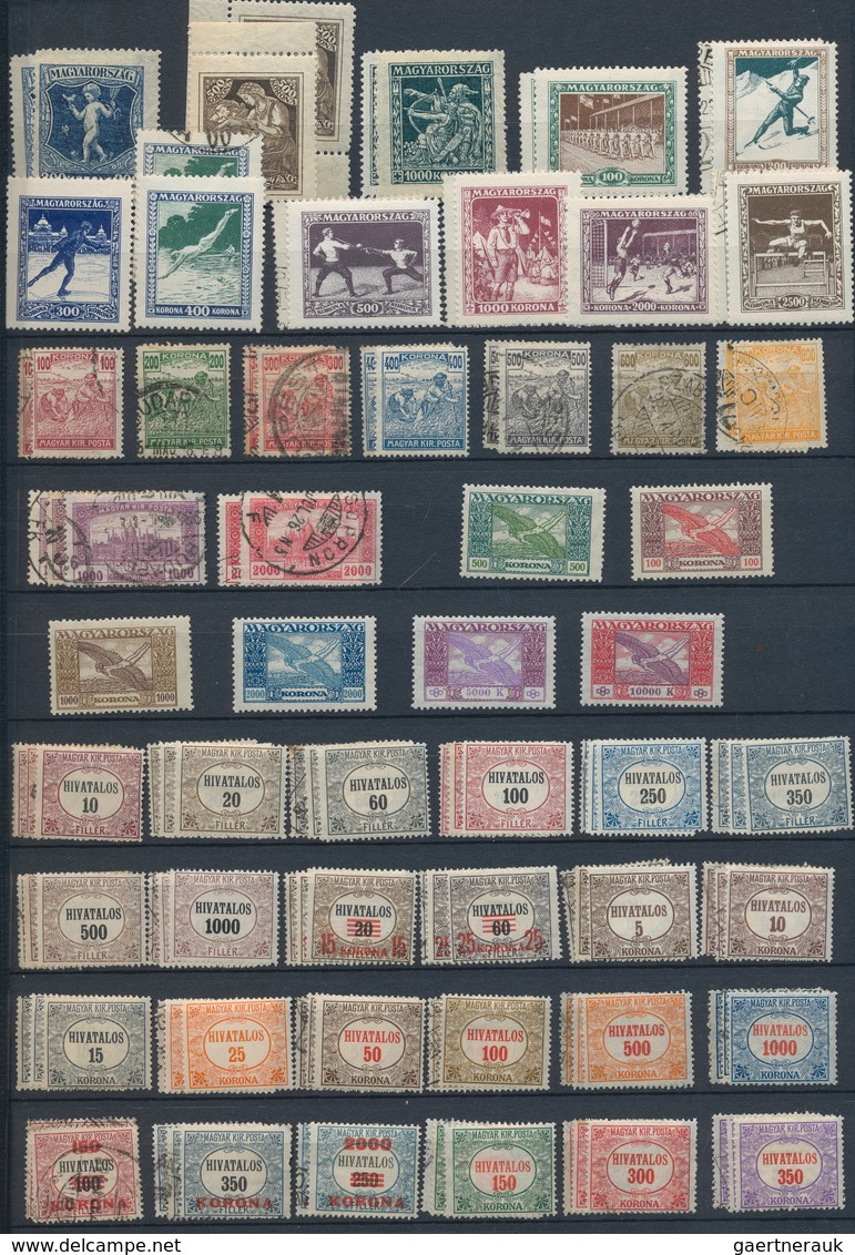 28448 Ungarn: 1919/1944, A Neat Collection On Stocksheets, Partly Collected In Mint And Used, Plenty Of In - Lettres & Documents