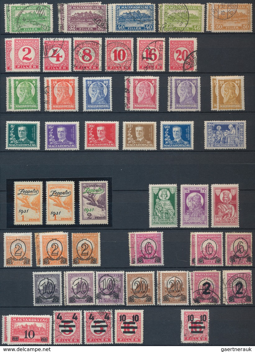 28448 Ungarn: 1919/1944, A Neat Collection On Stocksheets, Partly Collected In Mint And Used, Plenty Of In - Lettres & Documents