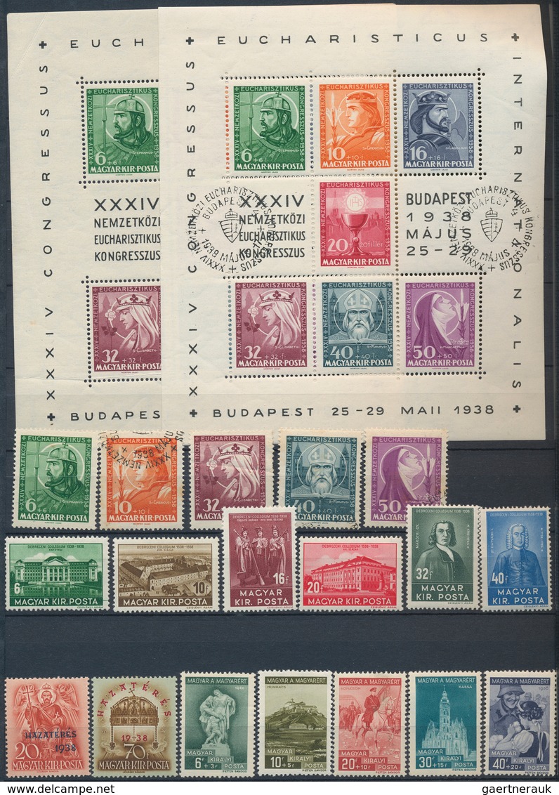 28448 Ungarn: 1919/1944, A Neat Collection On Stocksheets, Partly Collected In Mint And Used, Plenty Of In - Lettres & Documents