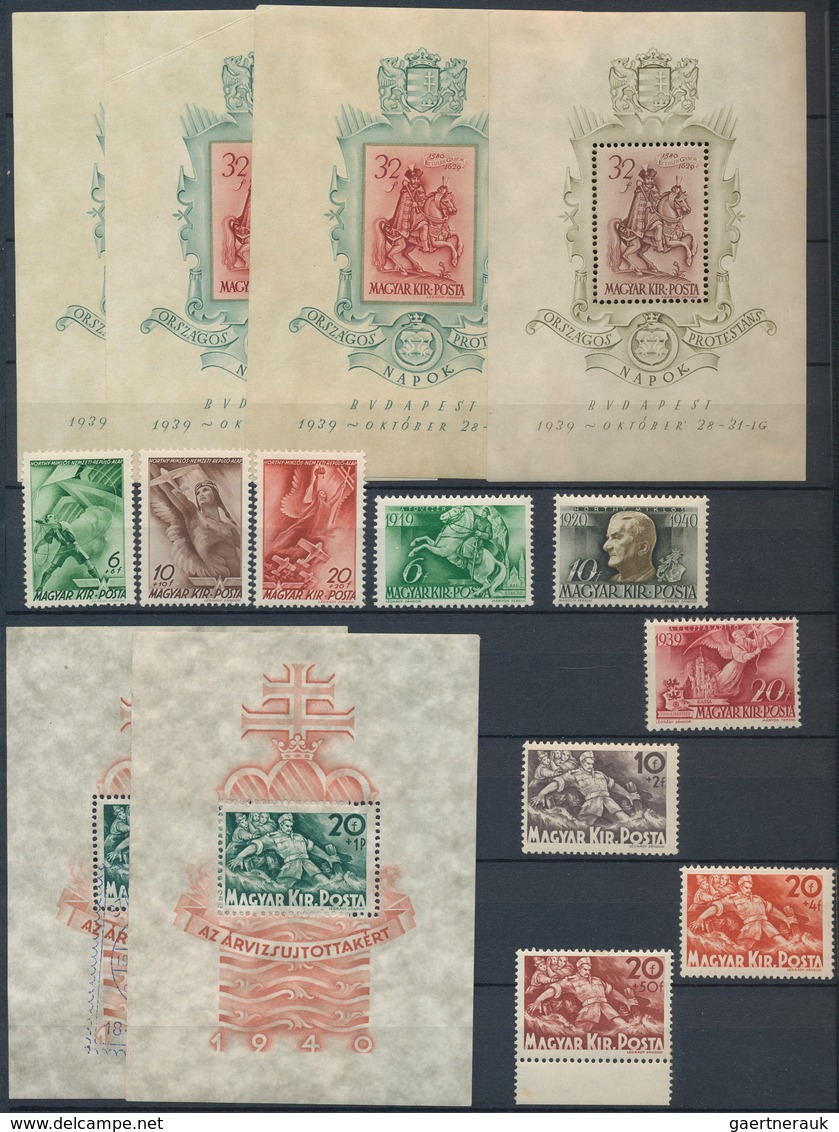 28448 Ungarn: 1919/1944, A Neat Collection On Stocksheets, Partly Collected In Mint And Used, Plenty Of In - Lettres & Documents