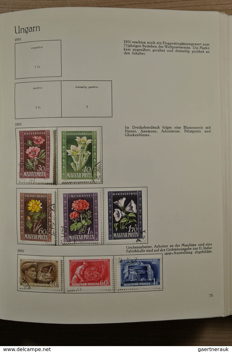 28455 Ungarn: 1950-1974. Partly Double, Well Filled Collection Hungary 1950-1974 In 3 Behrens Albums. Coll - Lettres & Documents