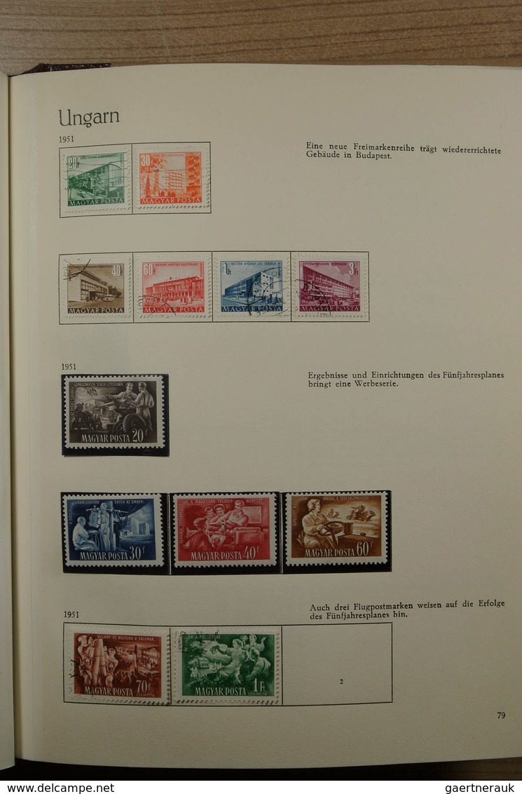 28455 Ungarn: 1950-1974. Partly Double, Well Filled Collection Hungary 1950-1974 In 3 Behrens Albums. Coll - Lettres & Documents