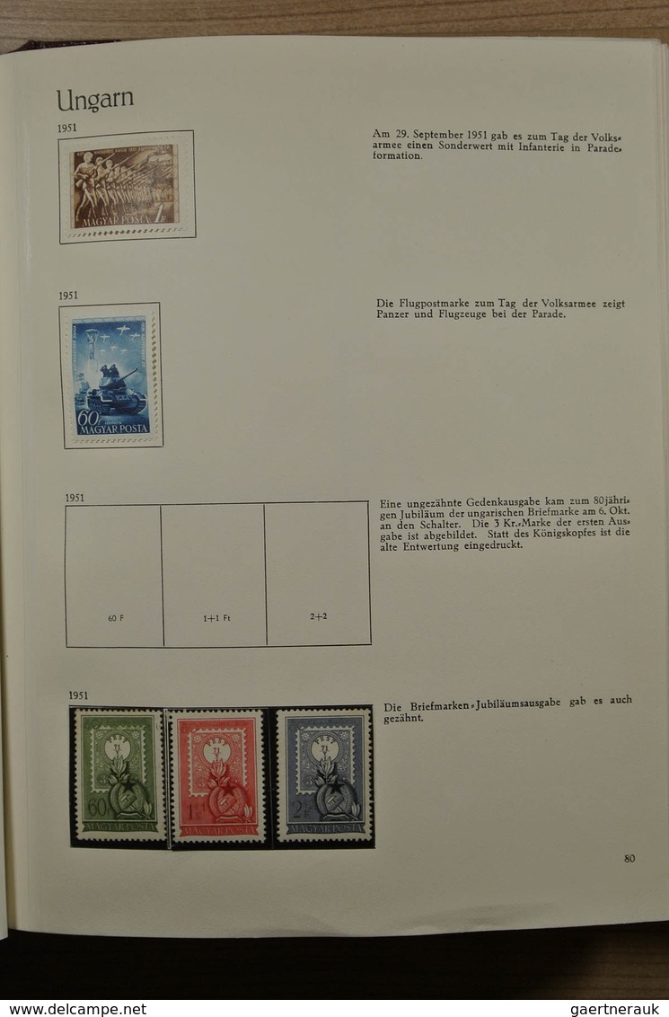 28455 Ungarn: 1950-1974. Partly Double, Well Filled Collection Hungary 1950-1974 In 3 Behrens Albums. Coll - Lettres & Documents