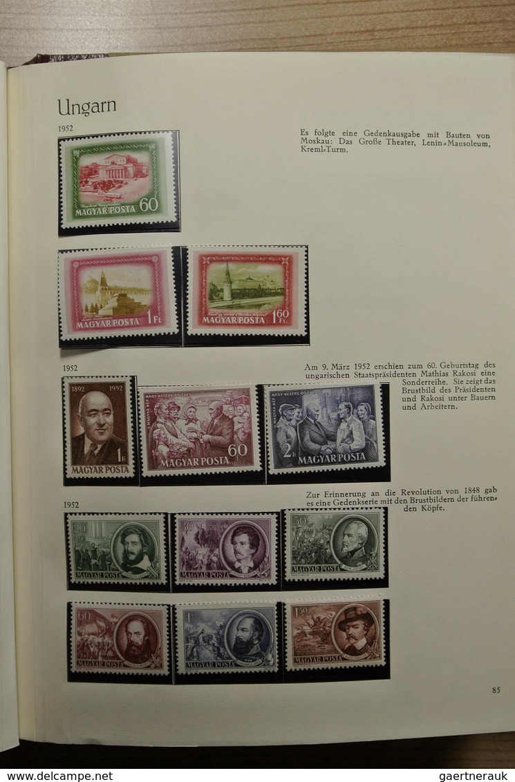 28455 Ungarn: 1950-1974. Partly double, well filled collection Hungary 1950-1974 in 3 Behrens albums. Coll