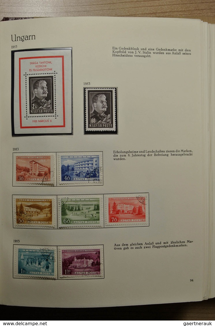 28455 Ungarn: 1950-1974. Partly double, well filled collection Hungary 1950-1974 in 3 Behrens albums. Coll