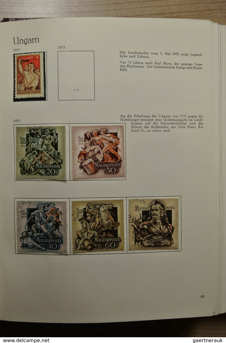 28455 Ungarn: 1950-1974. Partly double, well filled collection Hungary 1950-1974 in 3 Behrens albums. Coll