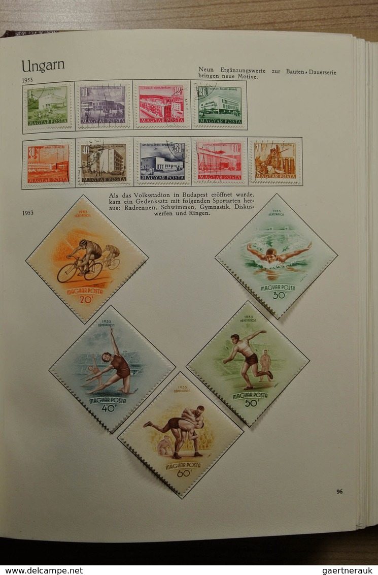 28455 Ungarn: 1950-1974. Partly double, well filled collection Hungary 1950-1974 in 3 Behrens albums. Coll