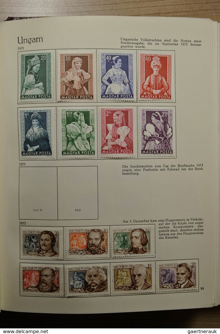 28455 Ungarn: 1950-1974. Partly double, well filled collection Hungary 1950-1974 in 3 Behrens albums. Coll