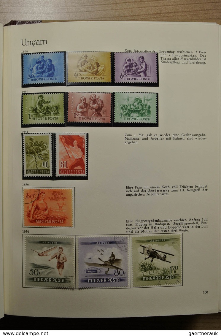 28455 Ungarn: 1950-1974. Partly double, well filled collection Hungary 1950-1974 in 3 Behrens albums. Coll