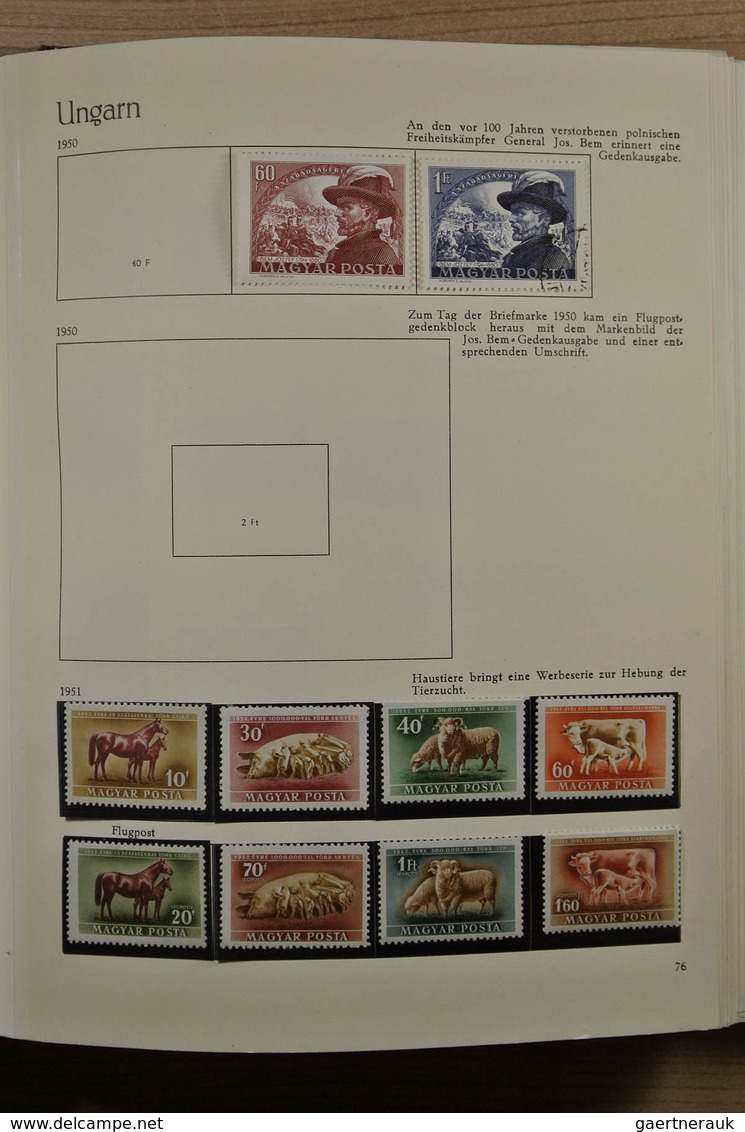 28455 Ungarn: 1950-1974. Partly double, well filled collection Hungary 1950-1974 in 3 Behrens albums. Coll