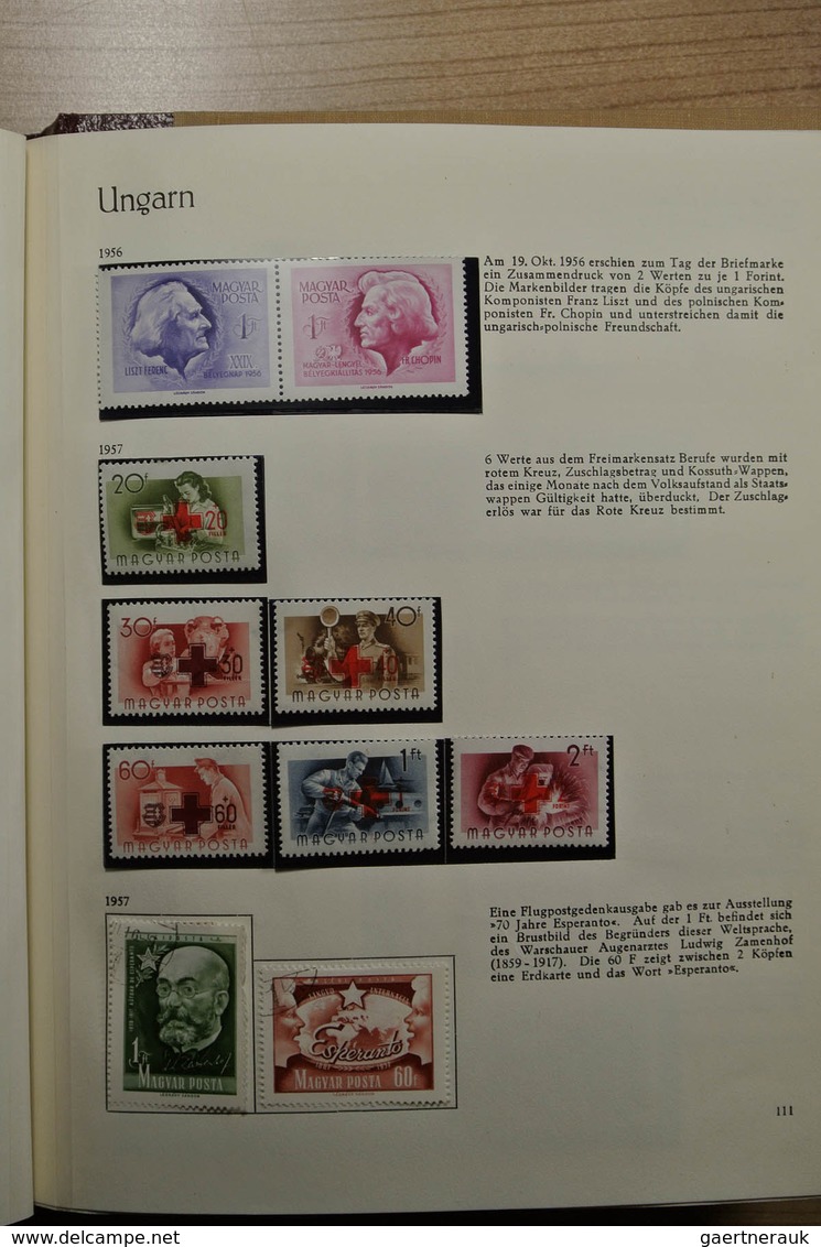 28455 Ungarn: 1950-1974. Partly double, well filled collection Hungary 1950-1974 in 3 Behrens albums. Coll