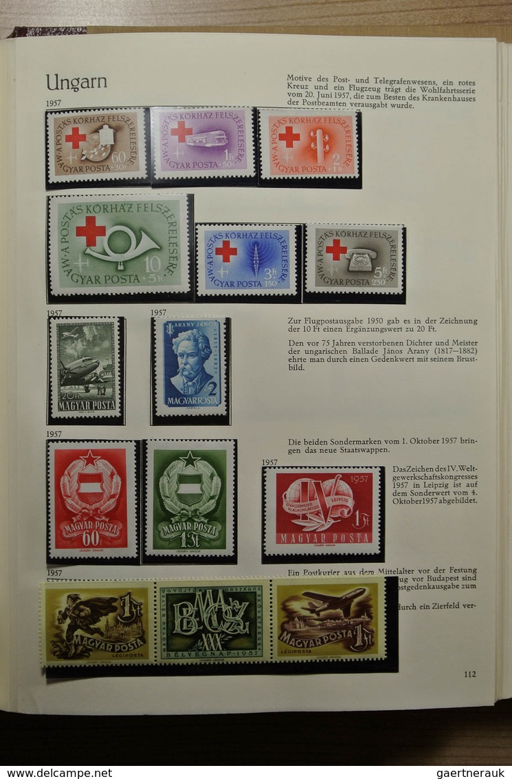 28455 Ungarn: 1950-1974. Partly double, well filled collection Hungary 1950-1974 in 3 Behrens albums. Coll