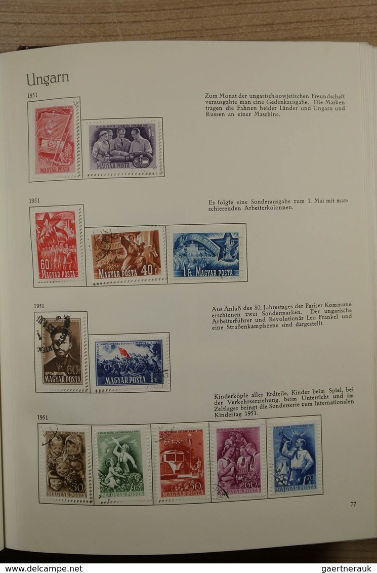 28455 Ungarn: 1950-1974. Partly double, well filled collection Hungary 1950-1974 in 3 Behrens albums. Coll