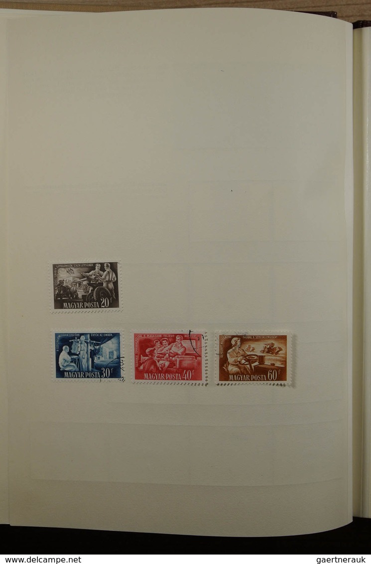 28455 Ungarn: 1950-1974. Partly double, well filled collection Hungary 1950-1974 in 3 Behrens albums. Coll