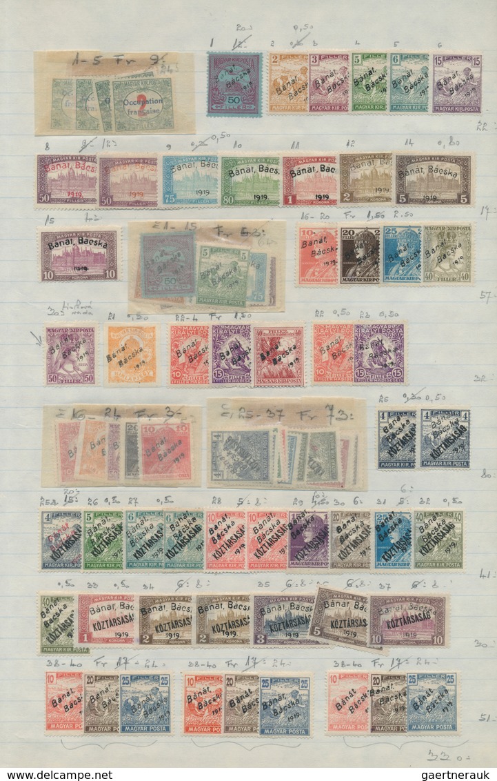 28459 Ungarn - Besetzte Gebiete: 1919/1921, Banat/Szegedin/Western Hungary/Baranya/Debrecen, Mint And Used - Sonstige & Ohne Zuordnung