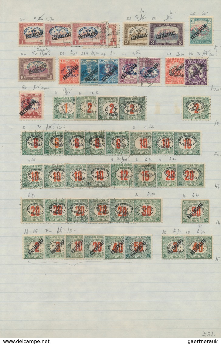 28459 Ungarn - Besetzte Gebiete: 1919/1921, Banat/Szegedin/Western Hungary/Baranya/Debrecen, Mint And Used - Sonstige & Ohne Zuordnung