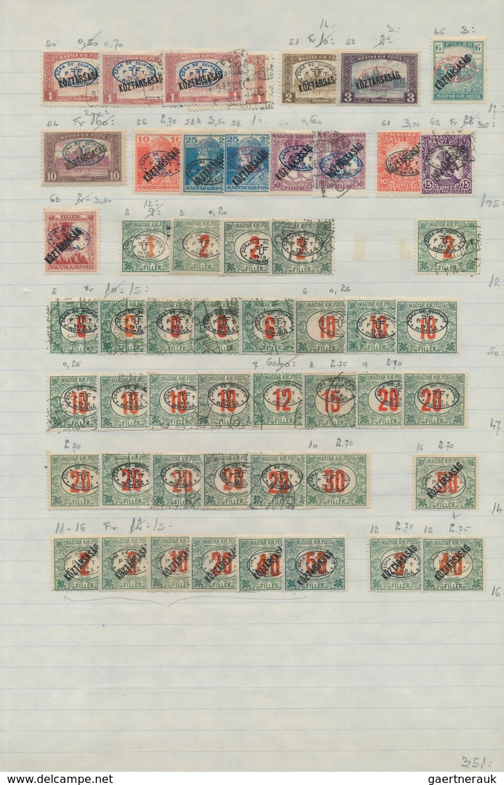 28459 Ungarn - Besetzte Gebiete: 1919/1921, Banat/Szegedin/Western Hungary/Baranya/Debrecen, Mint And Used - Autres & Non Classés