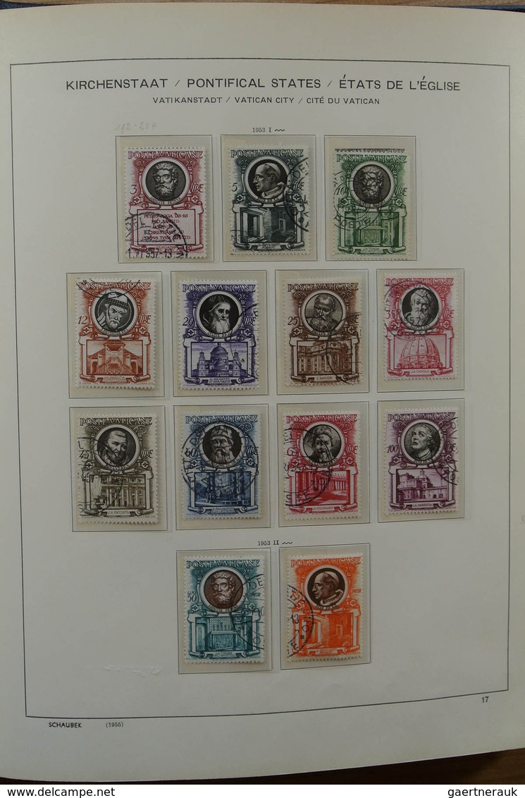 28464 Vatikan: Large lot Vatican in 2 boxes. This lot contains a.o. a complete canceled collection Vatican