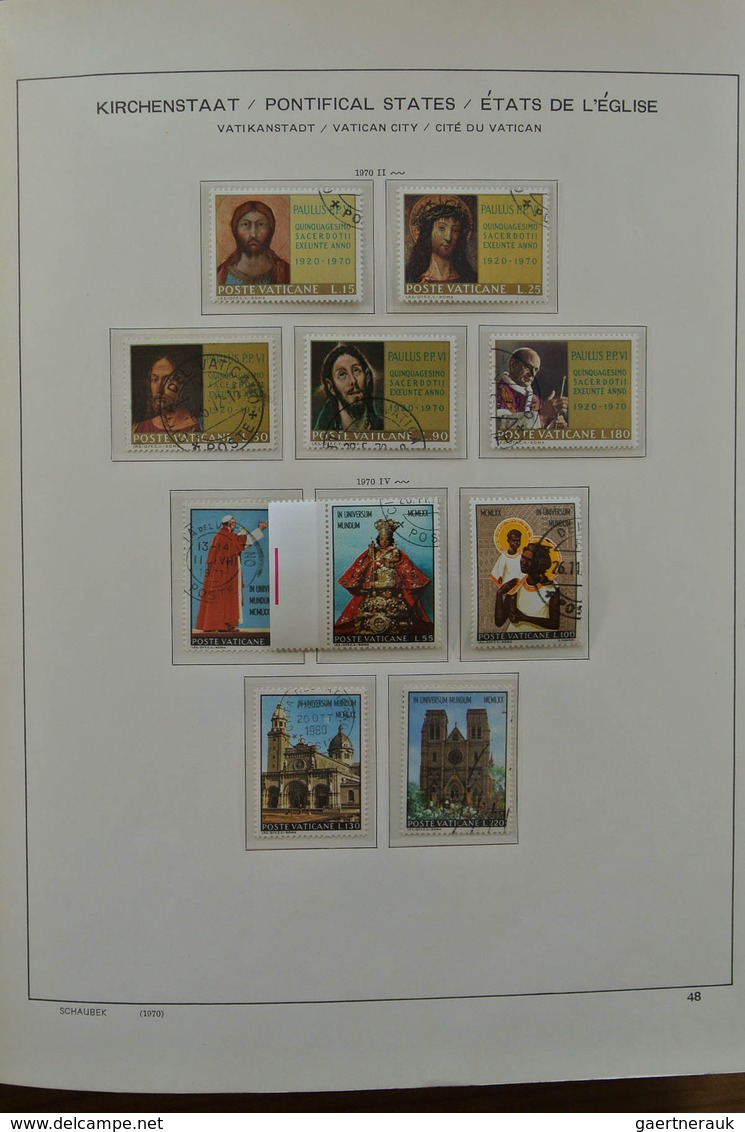 28464 Vatikan: Large lot Vatican in 2 boxes. This lot contains a.o. a complete canceled collection Vatican