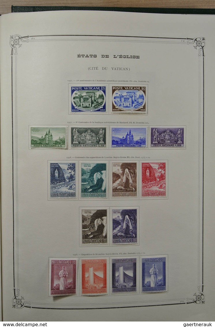 28465 Vatikan: 1852-1976. Very well filled, mint hinged and used collection Vatican 1852-1976 in large Yve