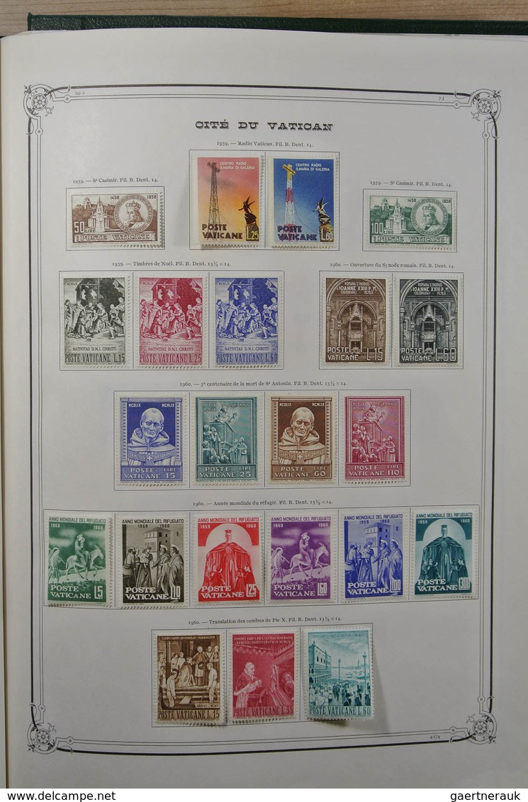 28465 Vatikan: 1852-1976. Very well filled, mint hinged and used collection Vatican 1852-1976 in large Yve