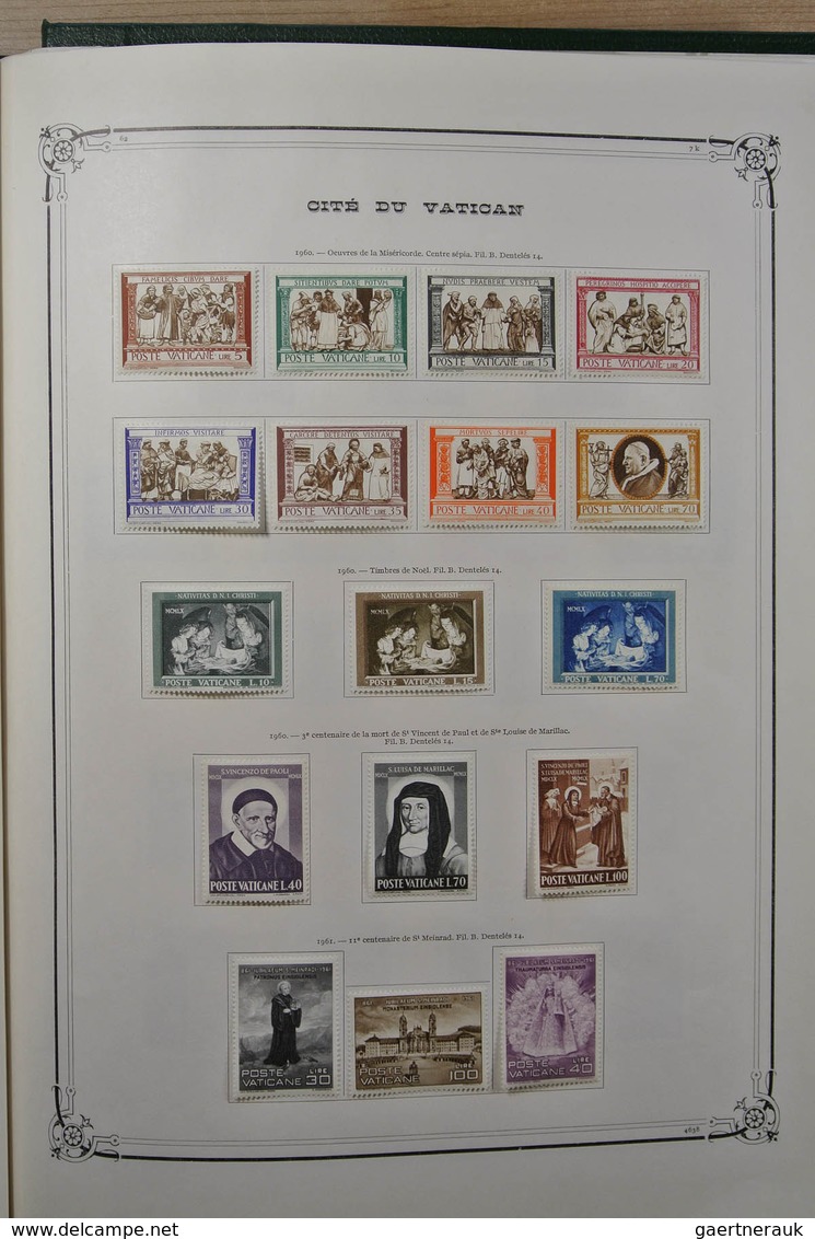 28465 Vatikan: 1852-1976. Very well filled, mint hinged and used collection Vatican 1852-1976 in large Yve