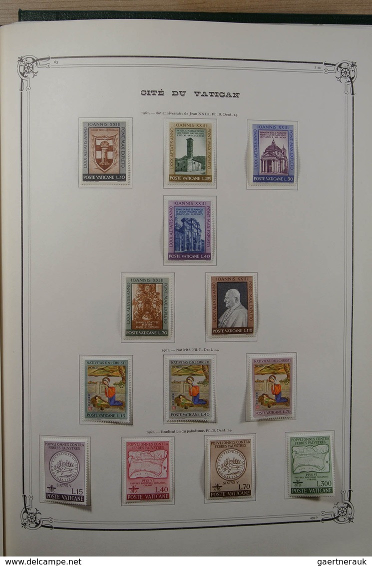 28465 Vatikan: 1852-1976. Very well filled, mint hinged and used collection Vatican 1852-1976 in large Yve