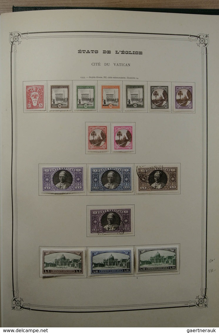 28465 Vatikan: 1852-1976. Very well filled, mint hinged and used collection Vatican 1852-1976 in large Yve