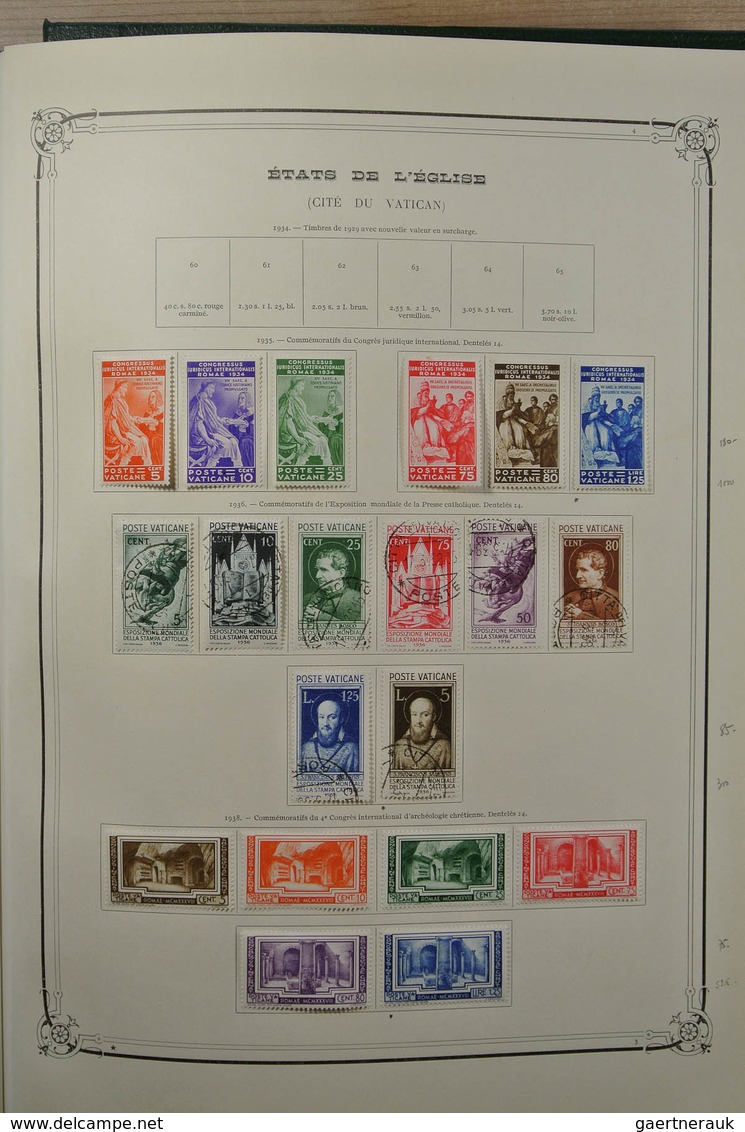 28465 Vatikan: 1852-1976. Very well filled, mint hinged and used collection Vatican 1852-1976 in large Yve