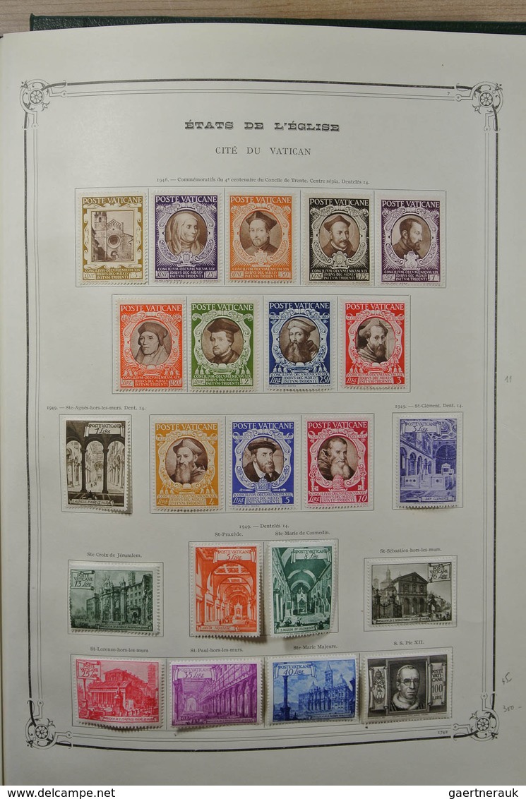 28465 Vatikan: 1852-1976. Very well filled, mint hinged and used collection Vatican 1852-1976 in large Yve