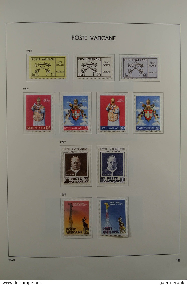 28470 Vatikan: 1929-1984. Nicely filled, mostly MNH and mint hinged collection Vatican 1929-1984 in Davo a