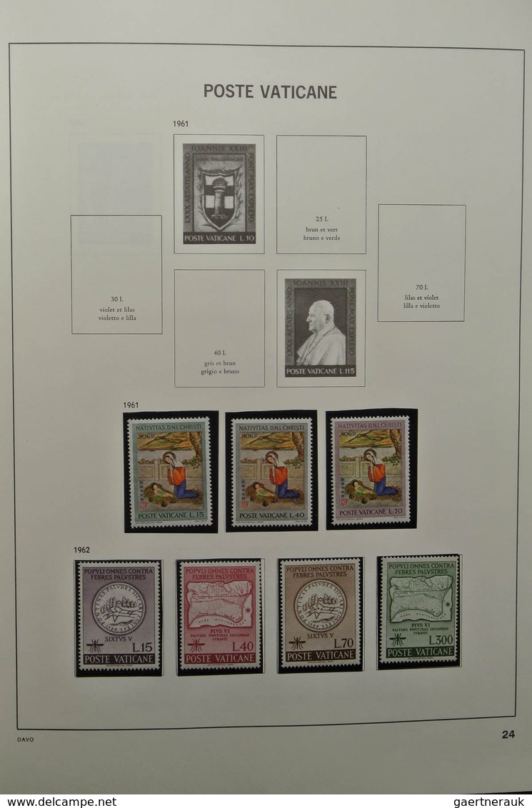 28471 Vatikan: 1929-1983. Nicely filled, mostly MNH and mint hinged collection Vatican 1929-1983 in Davo a