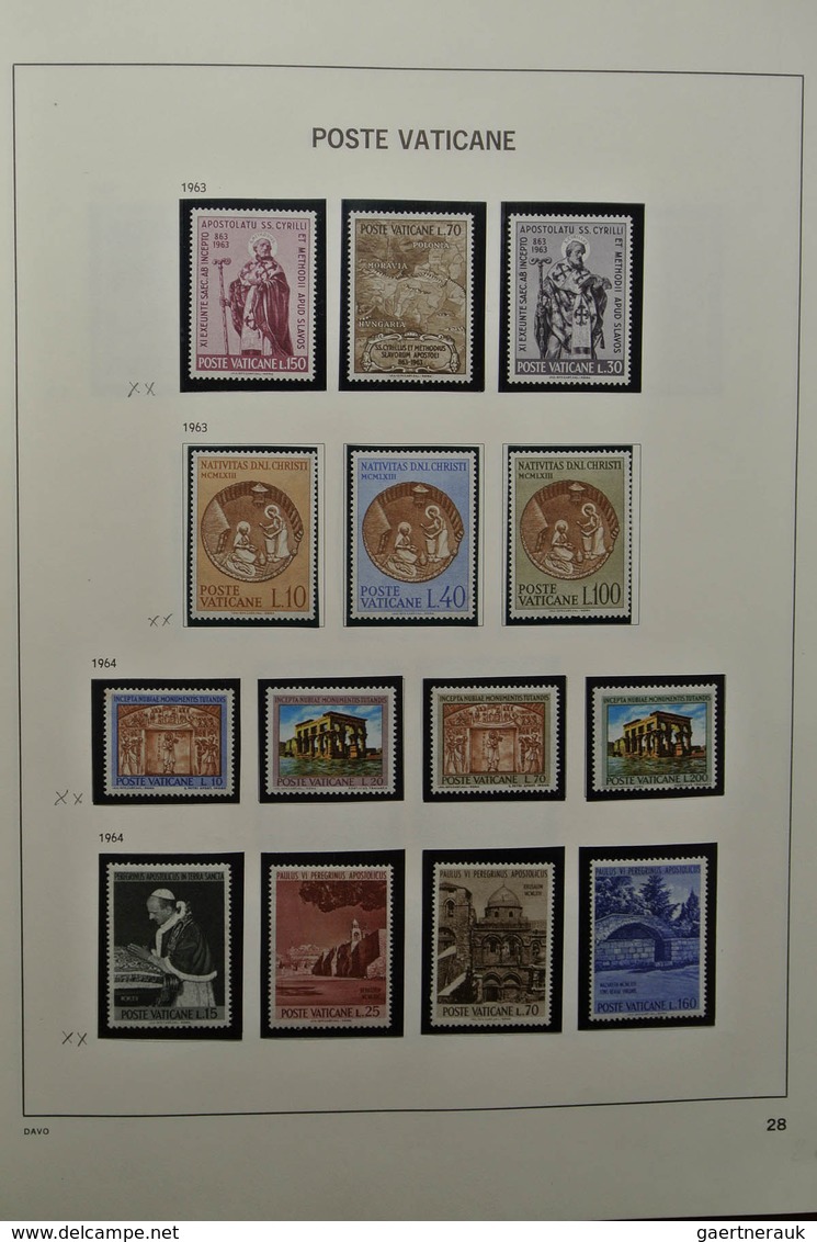 28471 Vatikan: 1929-1983. Nicely filled, mostly MNH and mint hinged collection Vatican 1929-1983 in Davo a