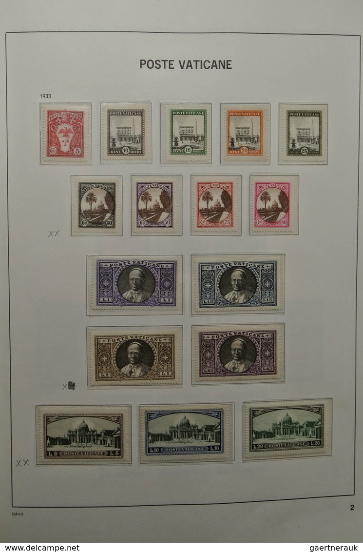 28471 Vatikan: 1929-1983. Nicely filled, mostly MNH and mint hinged collection Vatican 1929-1983 in Davo a