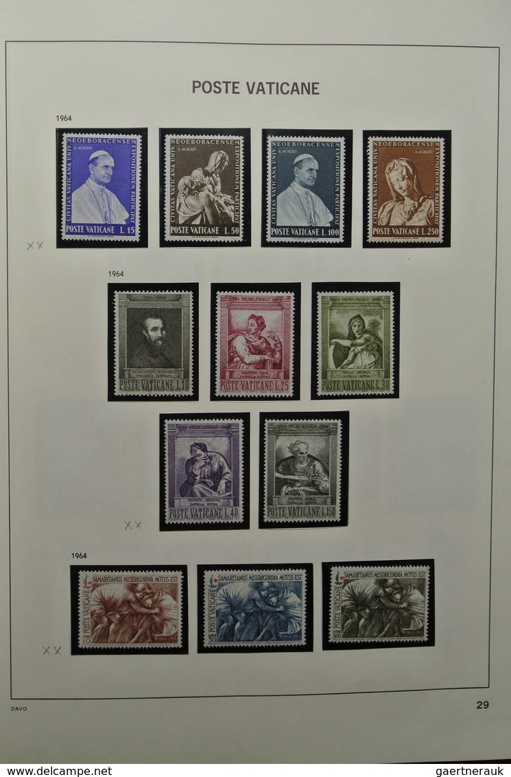28471 Vatikan: 1929-1983. Nicely filled, mostly MNH and mint hinged collection Vatican 1929-1983 in Davo a